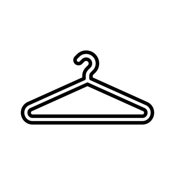 Clothes Hanger Icon Clothes Rack Pictogram Isolated White Background Vector — Stock Vector