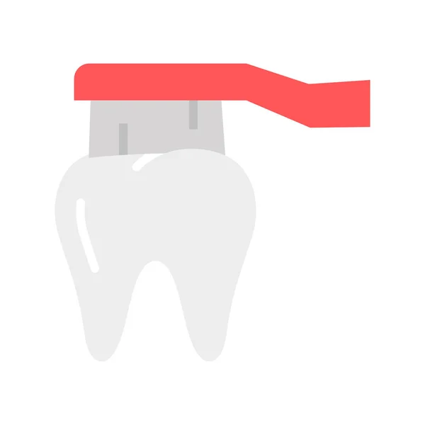每天用牙刷和牙膏清洁牙齿 口腔卫生 在白色背景上孤立的向量图 — 图库矢量图片