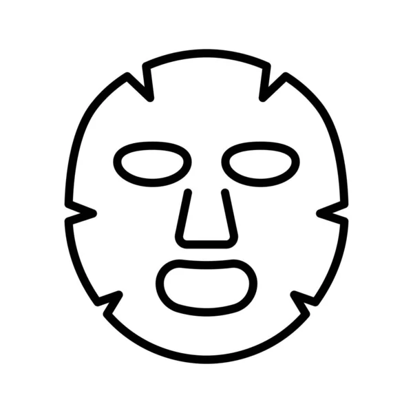 顔のシートマスク アンチエイジング栄養面マスク 美容と健康管理 ベクターイラスト — ストックベクタ