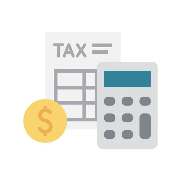 Paiement Impôt Concept Comptabilité Financière Calcul Déclaration Revenus Illustration Vectorielle — Image vectorielle