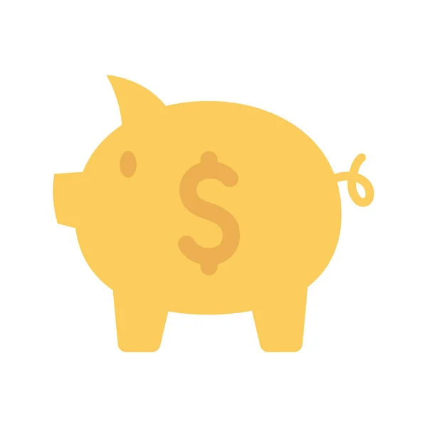 貯金箱のアイコン 赤ちゃん豚貯金箱 投資の節約や蓄積 ベクターイラスト — ストックベクタ