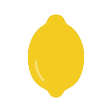 Limon meyve simgesi. Beyaz arka planda yalıtılmış vektör çizimi.
