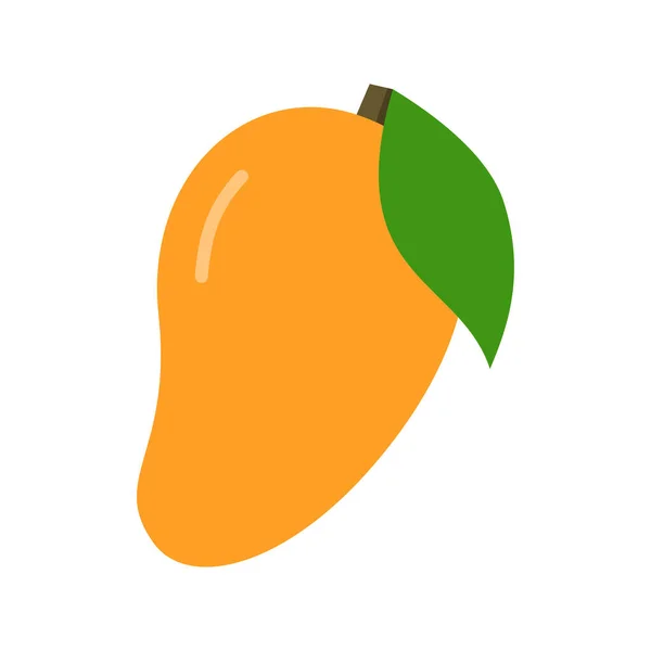 Icona Del Mango Isolata Sfondo Bianco Cibo Sano Biologico Illustrazione — Vettoriale Stock