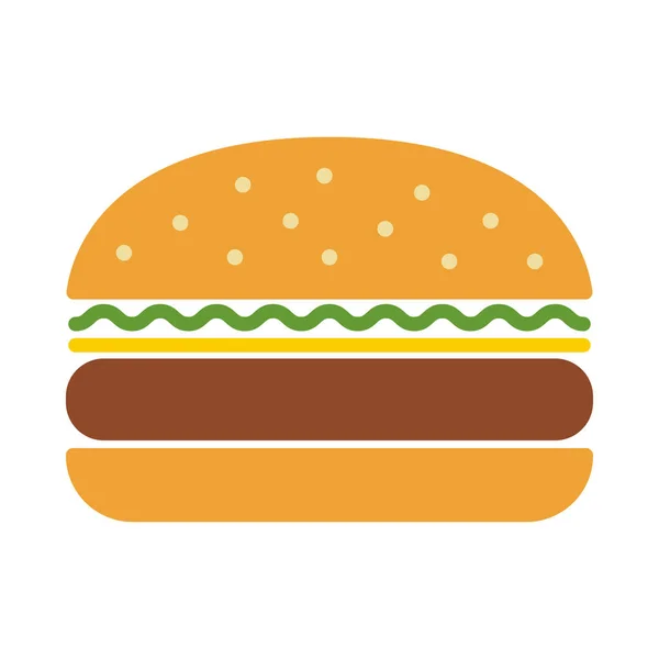 Burger Hamburger Ikone Sandwich Isoliert Auf Weißem Hintergrund Vektorillustration — Stockvektor