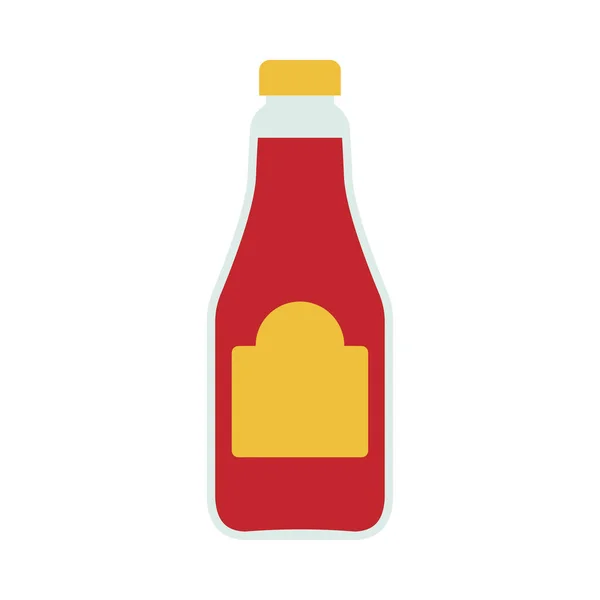 Tomatsåsflaska Ketchup Eller Varm Chilisås Grillsås Vektorillustration — Stock vektor