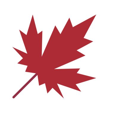 Kırmızı akçaağaç gidiyor. Sonbahar dürtüsü. Akçaağaç yaprağı beyaz arkaplanda izole edilmiş. Vektör illüstrasyonu.