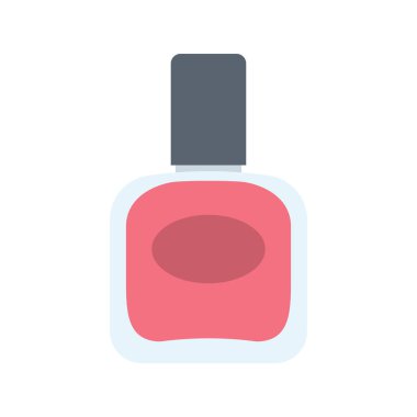 Kırmızı oje. Beyaz arkaplanda tırnak kaplaması izole edildi. Vektör illüstrasyonu