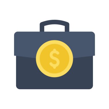 Yatırım portföy simgesi. Hissedar konsepti, iş yatırımcısı, finansal tedarik. Vektör illüstrasyonu.