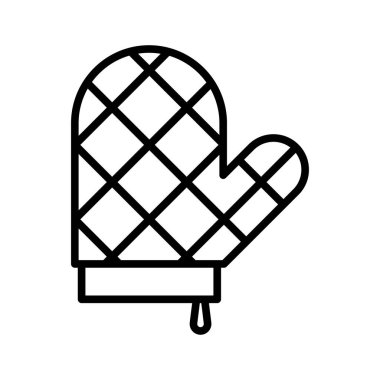Kitchen glove icon. Cake glove. Pictogram isolated on white background. Vector illustration.