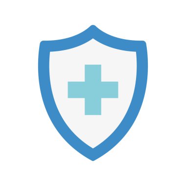 Medic shield icon. Health insurance. Virus protection. Health care concept. Vector illustration