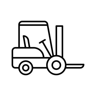 Forklift truck icon. Pictogram isolated on a white background. Vector illustration.