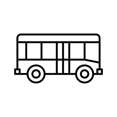 City bus icon. Passenger bus. Pictogram isolated on a white background. Vector illustration.
