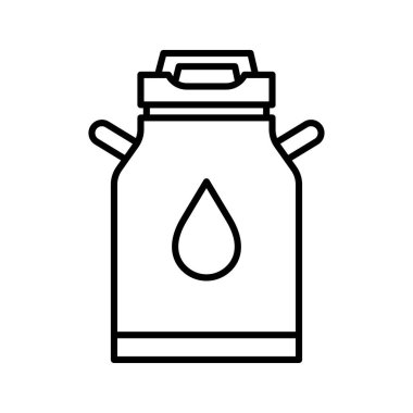 Milk barrel icon. Pictogram isolated on white background. Vector illustration.