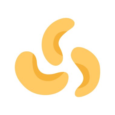 Cashew nuts icon isolated on white background. Vector illustration