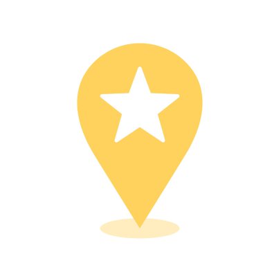 Favorite location pin icon. Map pointer. Navigation sign. Vector illustration