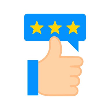 Customer review icon. Quality rating, feedback. Good client review. Vector illustration