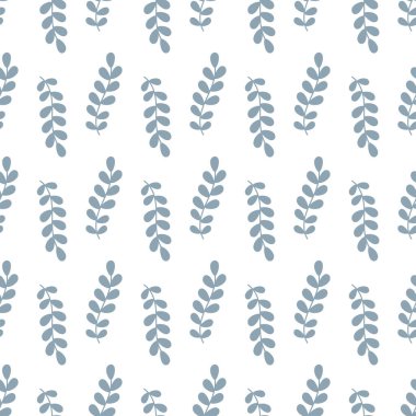seamless flower pattern, flat botanical ornament with floral elements, simple vector repeating texture, nature background for textile, print and any design