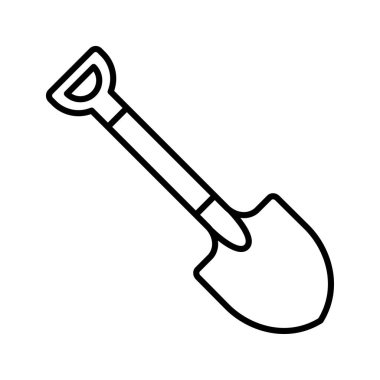 Garden shovel icon Shovel for digging and construction. Pictogram isolated on white background.