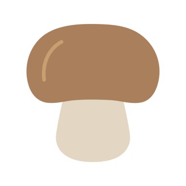 Mushroom icon. Mushroom champignon. Vector illustration isolated on white background.