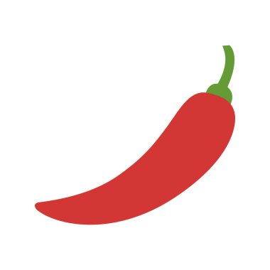 Chili pepper icon. Red spicy pepper. Jalapeno pepper, isolated on white background. Vector illustration.