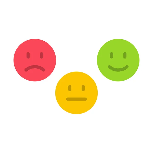 満足度 顧客フィードバック感情 肯定的 中立的 否定的 異なる気分の感情 ベクターイラスト — ストックベクタ