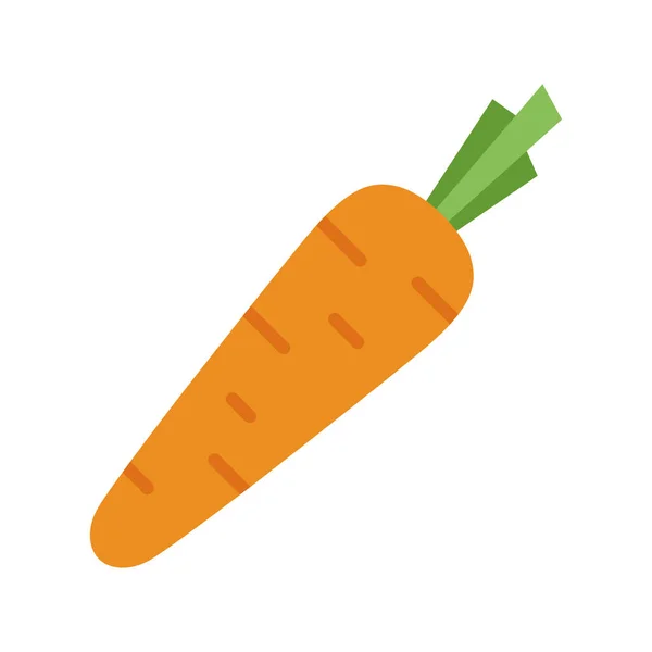 Икона Моркови Оранжевая Морковь Зелеными Верхушками Сада Векторная Иллюстрация — стоковый вектор
