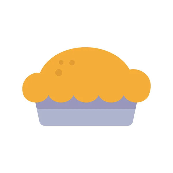 Thanksgiving Pie Icon Homemade Pie Cake Fruit Pumpkin Filling Piece — Stock Vector