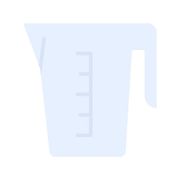Ícone Copo Medição Copo Medição Cozinha Isolado Fundo Branco Ilustração — Vetor de Stock