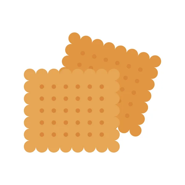 Biscuit Icône Biscuit Biscuit Croustillant Isolé Sur Fond Blanc Illustration — Image vectorielle