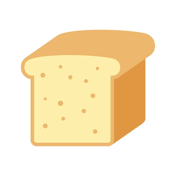Chleb Ikona Piekarni Świeży Chleb Pszenny Izolowany Białym Tle Ilustracja — Wektor stockowy
