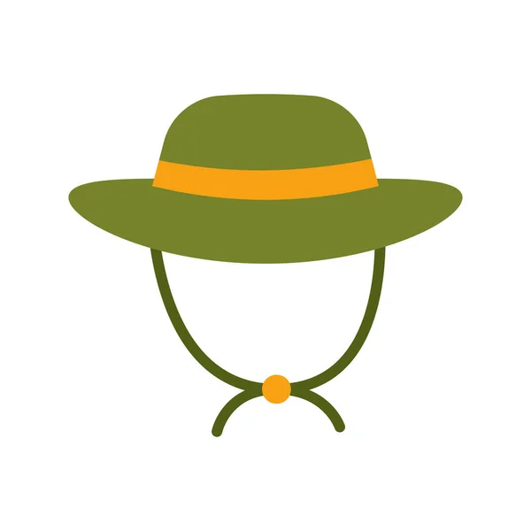ブーニー帽子キャップアイコン 冒険の帽子 軍事ブーニー帽子 背景に独立したベクトルイラスト — ストックベクタ