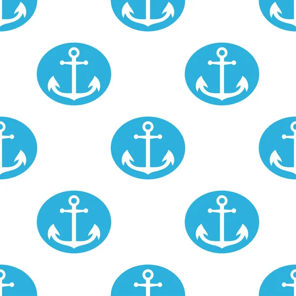 Cute Seamless Pattern Anchors Marine Theme Flat Vector Sea Background — Stock Vector
