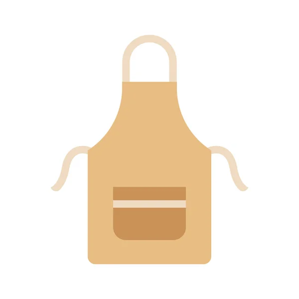 Küchenschürze Aus Baumwolle Koch Uniform Oder Hausfrau Accessoire Isoliert Auf — Stockvektor