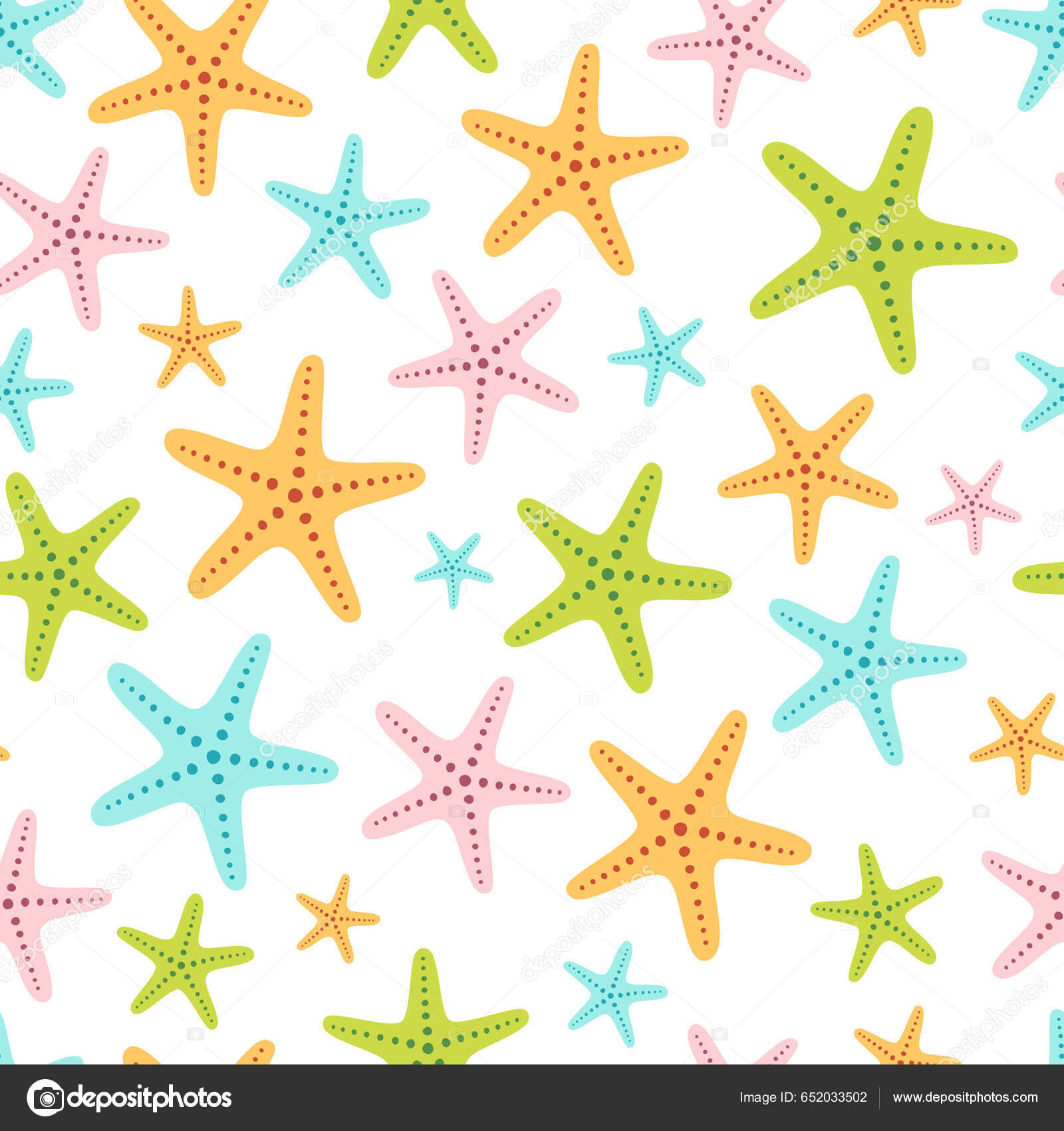 불가사리 이달려 의수중 유색인 귀여운 스톡 벡터 - ©Makc76 652033502, image size:1600x1700