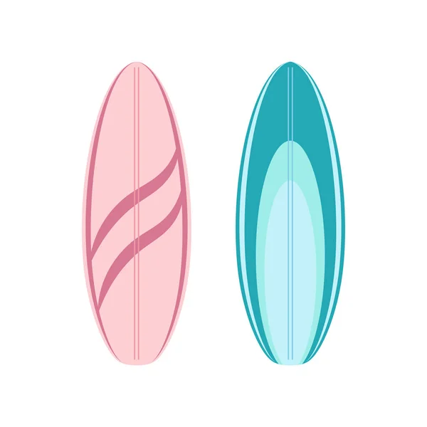 Vector Surfboard Conjunto Aislado Sobre Fondo Blanco Varias Tablas Surf — Vector de stock