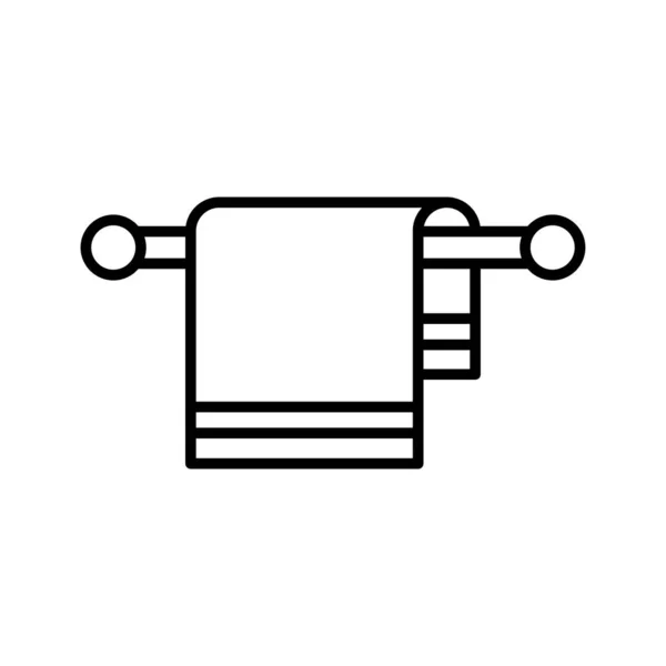 Ручний Рушник Значок Рушник Ванни Ізольований Білому Тлі Векторні Ілюстрації — стоковий вектор