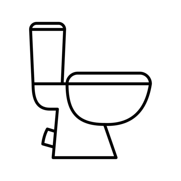 Toiletpot Icoon Toiletpot Geïsoleerd Witte Achtergrond Vectorillustratie — Stockvector