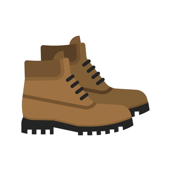 Bota Trabajo Zapato Trekking Botas Senderismo Zapatos Aventura Ilustración Vectorial — Vector de stock