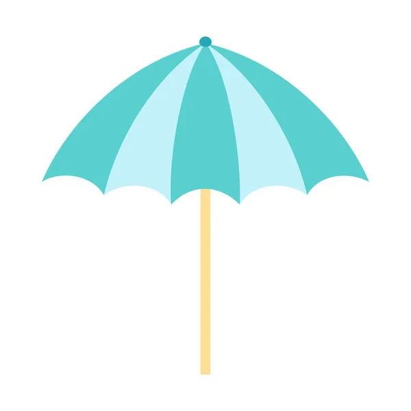 Parasol Plaży Niebieskim Kolorze Duży Parasol Letnie Wakacje Lub Piknik — Wektor stockowy