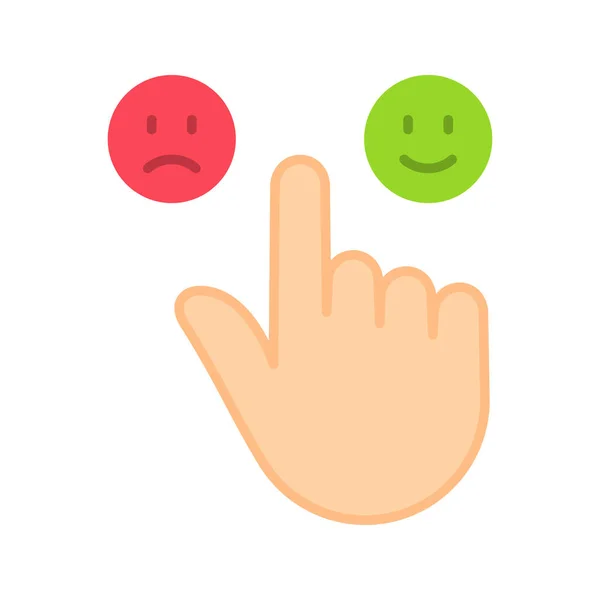 客户服务和用户体验的概念 满意度评分 用户在线测试与快乐和愤怒的脸 矢量说明 — 图库矢量图片
