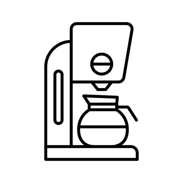 Ikona Automatu Kawy Ekspres Kawy Izolowane Białe Tło Ilustracja Wektora — Wektor stockowy