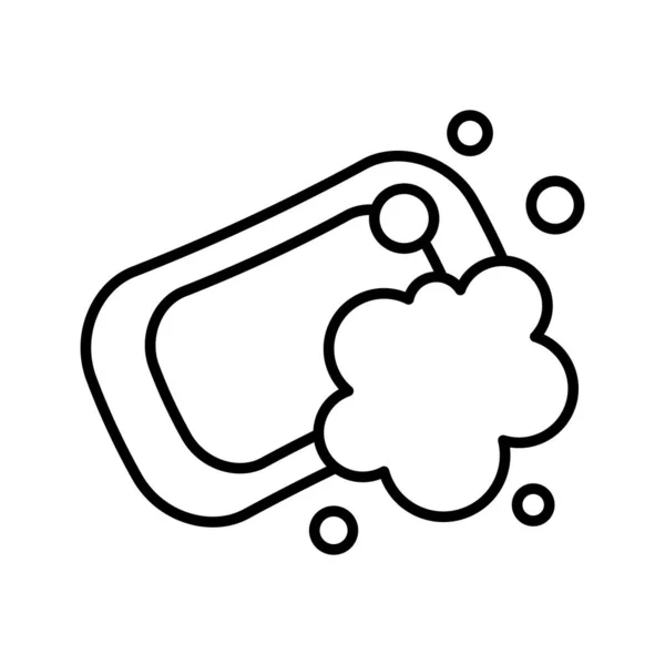 Bar Soap Symbol Isoliert Auf Weißem Hintergrund Hygiene Vektor Illustration — Stockvektor