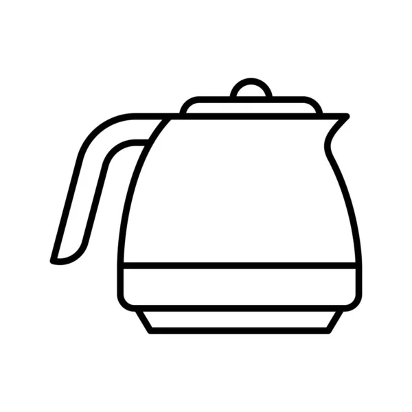 咖啡壶图标 咖啡壶在白色背景上隔离开来 矢量说明 — 图库矢量图片
