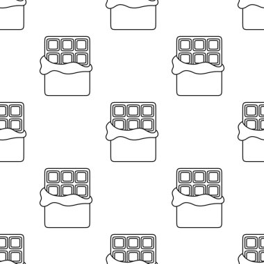 Beyaz arka planda çikolata kalıbının basit, pürüzsüz deseni.