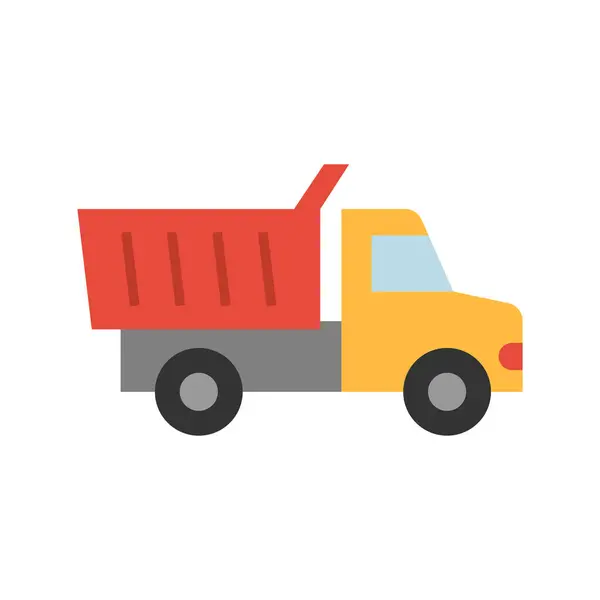 Icona Del Camion Dei Rifiuti Pittogramma Isolato Sfondo Bianco Illustrazione — Vettoriale Stock