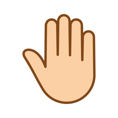 İnsan avuç içi ikonu. Piktogram beyaz arka planda izole edildi. Vektör illüstrasyonu.