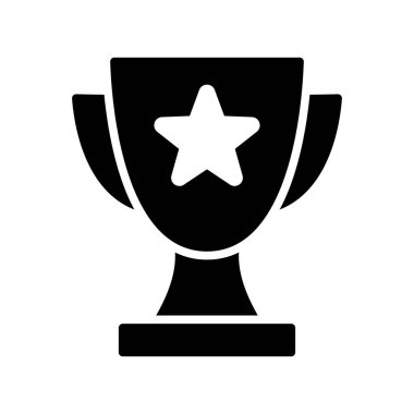 Şampiyon, kupa sahibi ikon vektör illüstrasyonu