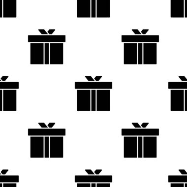 Hediye kutuları ile Seamless modeli. Vektör çizim