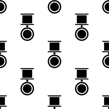 Birincilik madalyası kusursuz desen. Vektör İllüstrasyonu