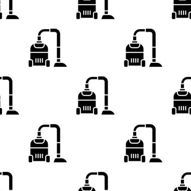 Elektrikli süpürge kusursuz desen. Ev aletleri teması. Vektör İllüstrasyonu